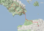 (Mar 2011) Solo marathon route map  &raquo; Click to zoom ->